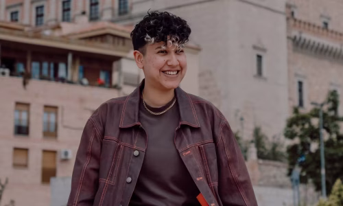 Rocio Sanchez, web developer, smiling at the camera
